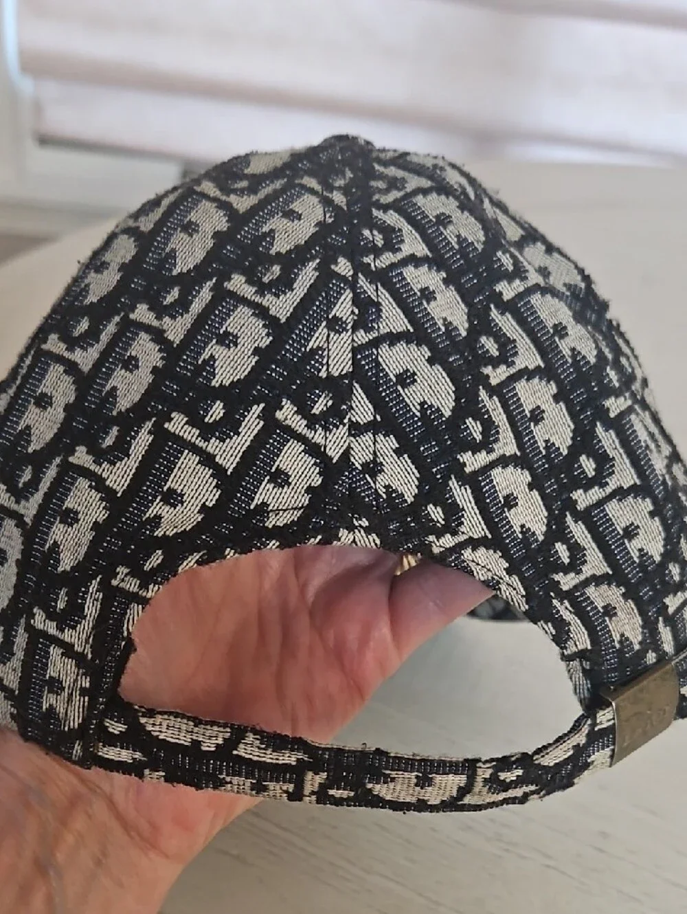 Christian Dior Vintage Monogram Navy and White Baseball Cap
